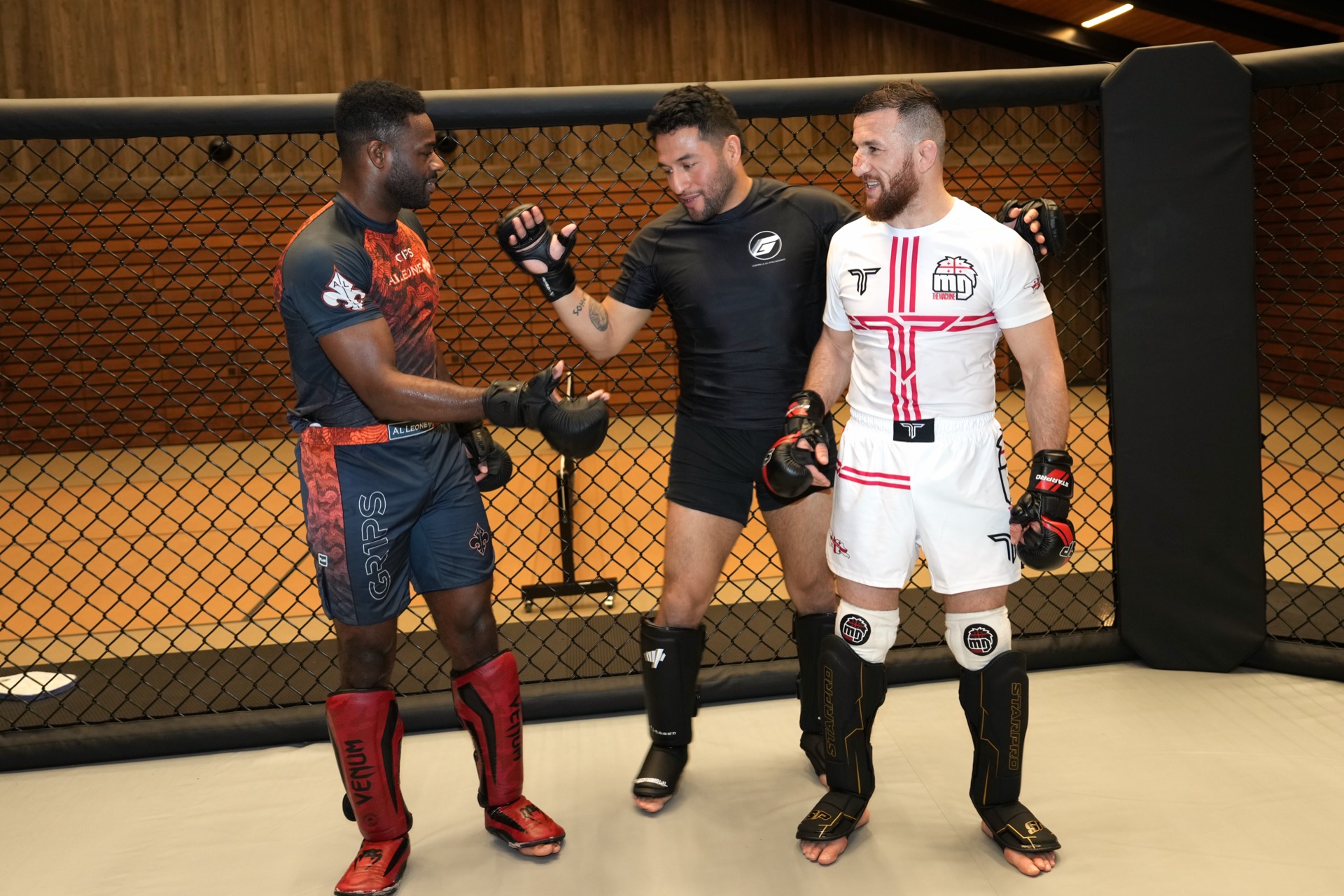 Mike Cruz with training partners at the academy